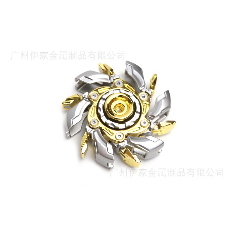 暴躁08旋转开甲合金钢指尖陀螺躁动edc解压玩具金属玩具推牌盲盒|undefined