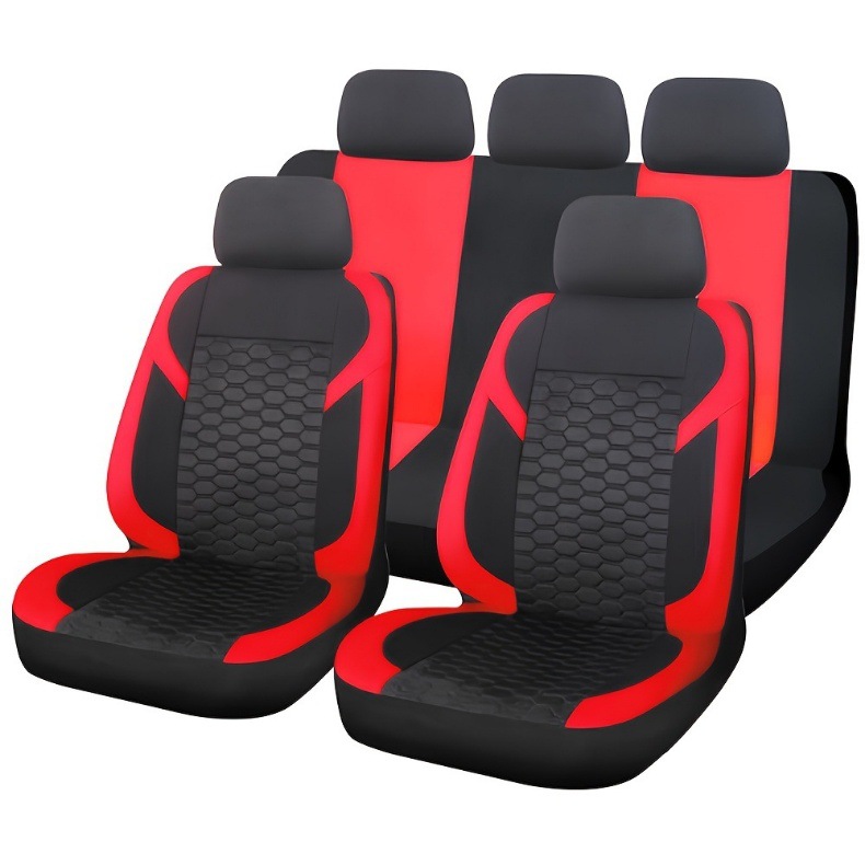 Cross-Border Four-Season Universal Honeycomb Hexagonal Mesh Quilted Mesh Cloth 5-Seat 9-Piece Car Seat Cover Set