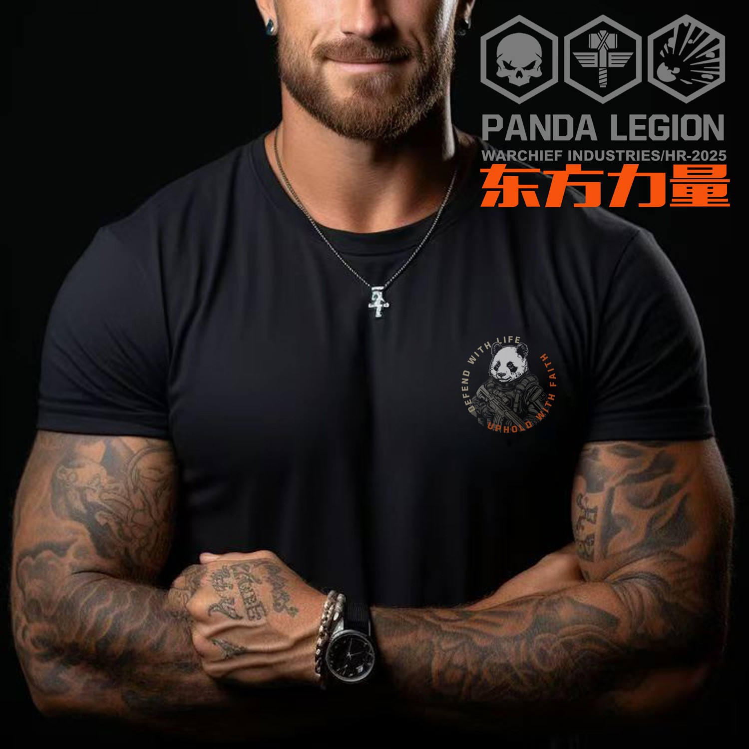 Travel sports cotton fashionable T-shirt with a round collar