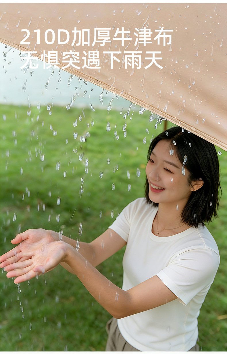 Outdoor vinyl canopy tent for camping, sun and rain protection, quick setup, convenient for photography, camping equipment, sunshade