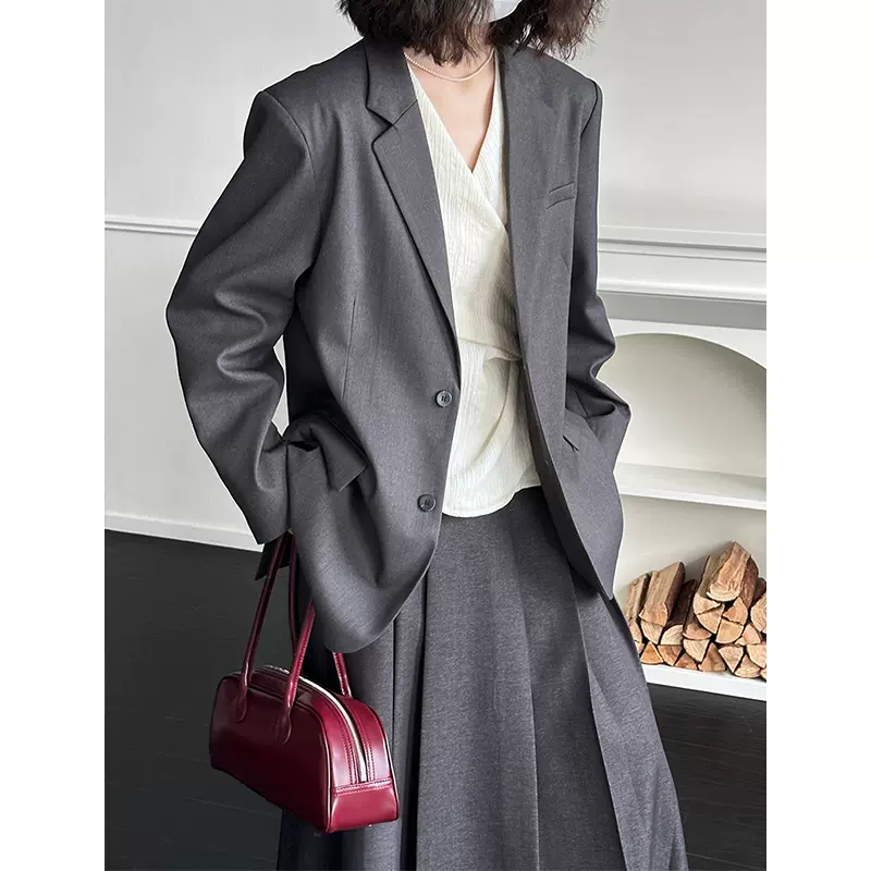 橘芷早秋新款韩版气质款设计感高级款面试日常正装西服外套2513