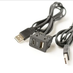 車載汎用型改造type-c + aux座子ダブルusb aux延長usb + 2rcaスイッチ座子