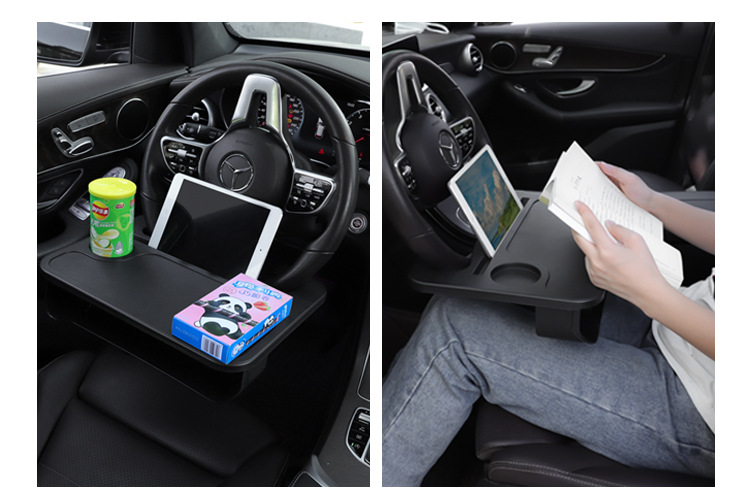 Car steering wheel dining table multifunctional car water cup beverage rack car tablet computer bracket car small table