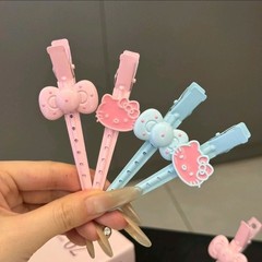 粉色kt猫定位夹卡通夹无痕一字夹刘海夹碎发夹侧边夹化妆夹甜美风