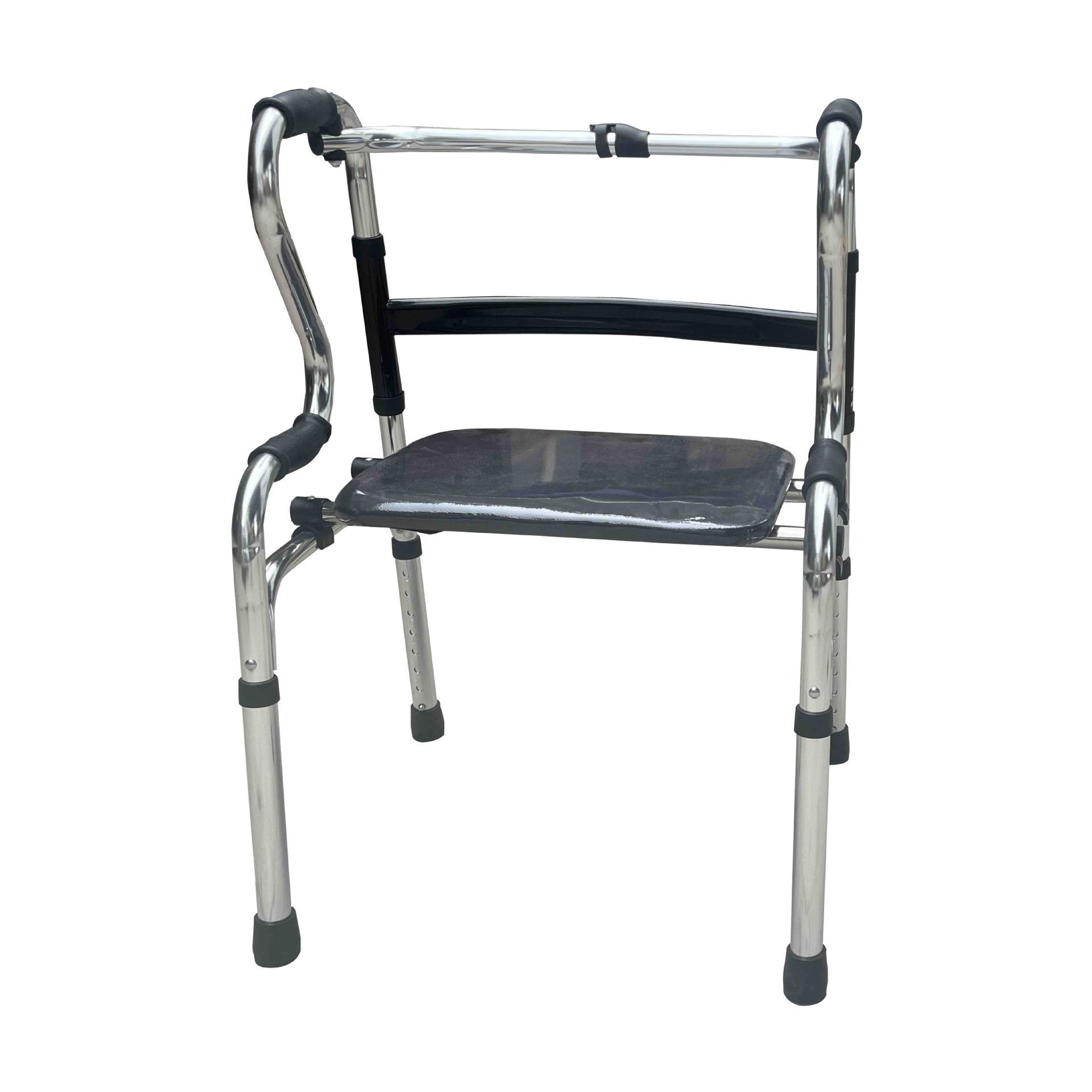 Andador Plegable de Rehabilitación de Acero Inoxidable Auxilio para Caminar para Personas con Movilidad Reducida