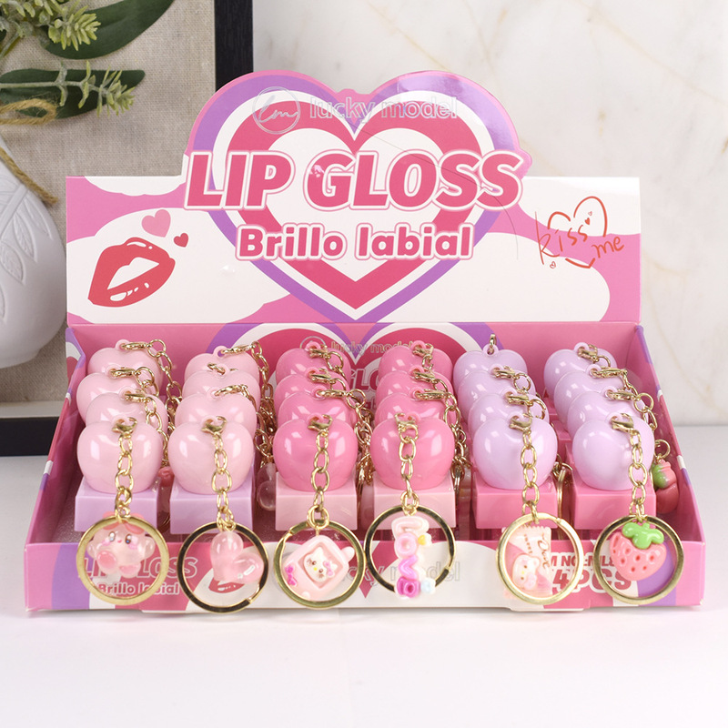 ML8192带钥匙扣珠光滋润唇彩LUCKY MODEL新款shiny  lipgloss|undefined