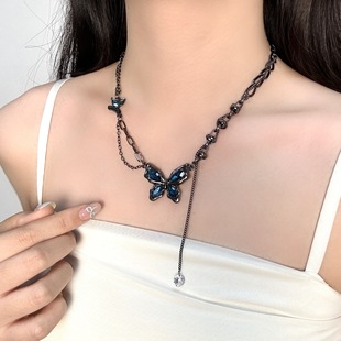 Y2Kǧ�����ð��ں�ɫ�Ͻ�������K��Ůchoker����p��С���Ʒ
