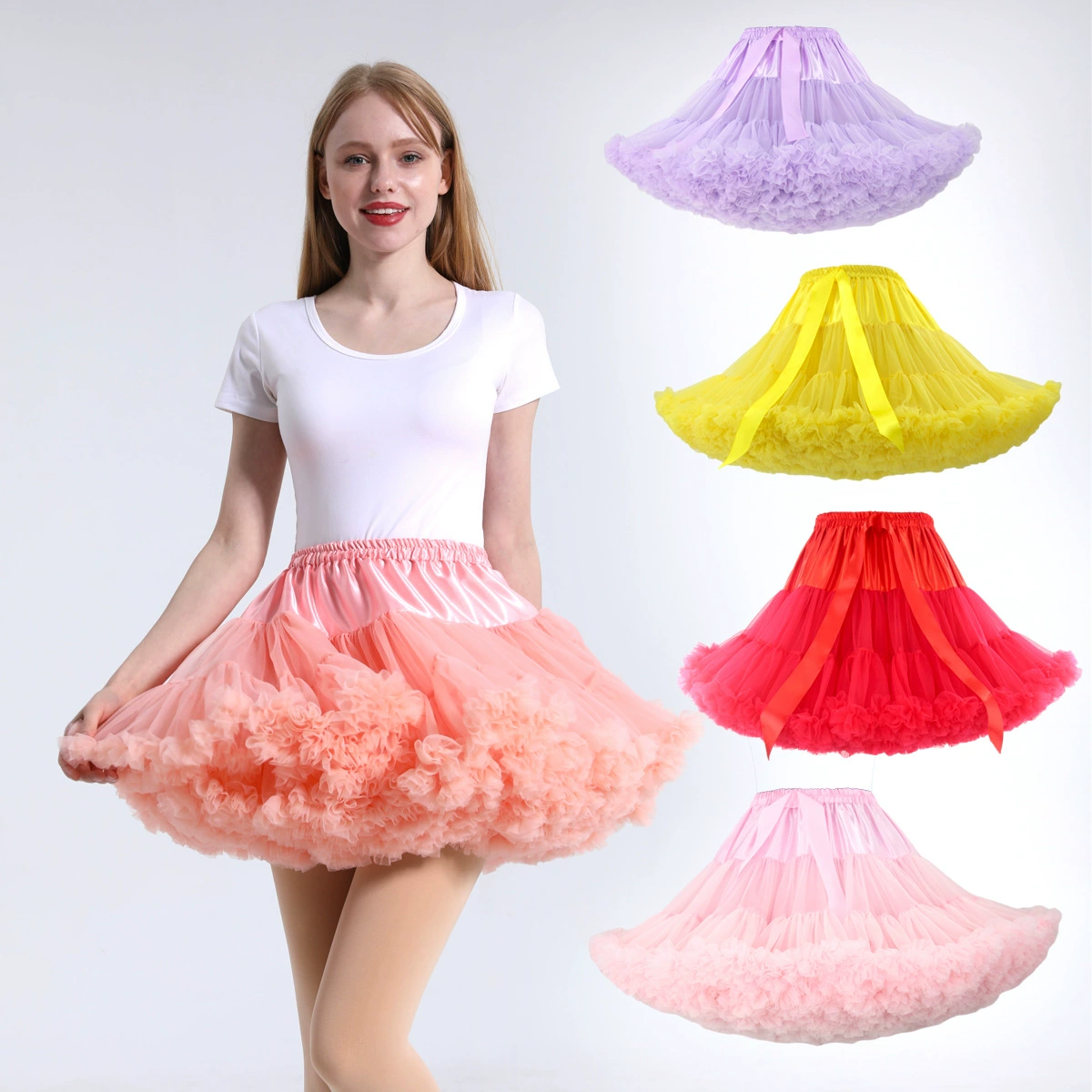 Adult Standard Edition Soft Girl Nets Puff Puff Pettiskirt Dance Ballet TUTU Violent Marshmallow Skirt
