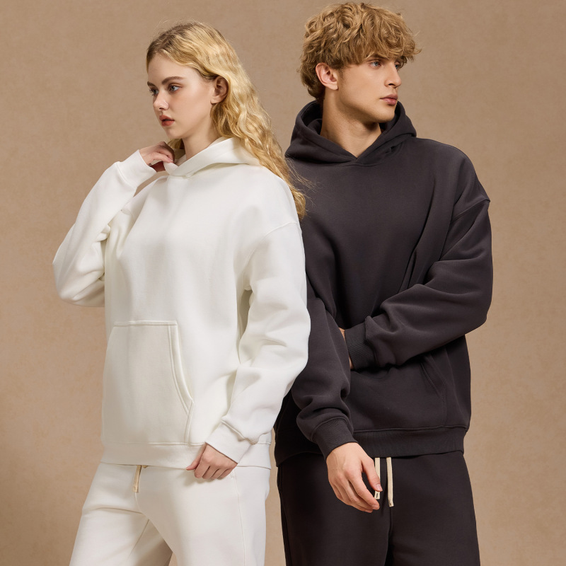 High-Quality 2026 Autumn and Winter New Style Fleece-Lined Thickened Hooded Sweatshirt for Men, European and American Trendy Brand, Loose-Fitting Sports Couple's Jacket High-Quality 2026 Autumn and Winter New Style Fleece-Lined Thickened Hooded Sweatshirt for Men, European and American Trendy Brand, Loose-Fitting Sports Couple's Jacket
