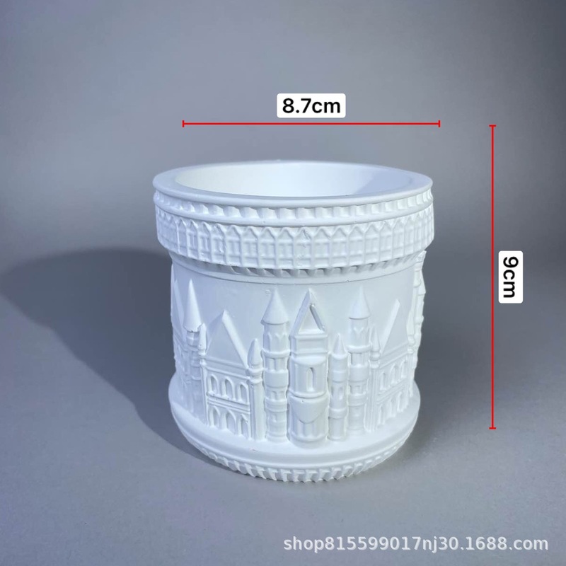 ヨーロッパ石膏空カップローマレリーフアロマキャンドル容器ディフューザー石容器収納中世クリエイティブ装飾品|undefined