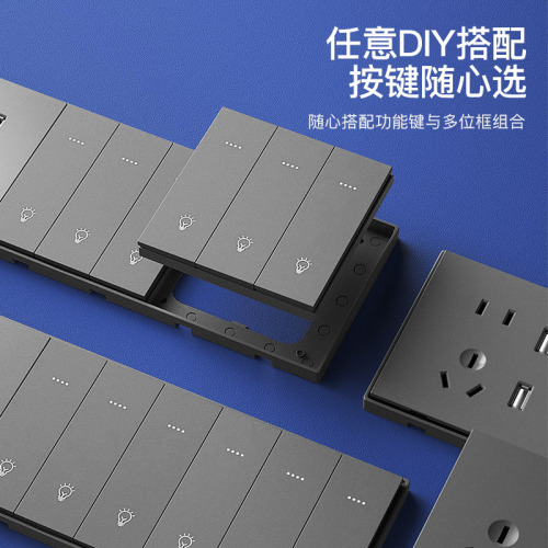 Doodle Zigbee smart wireless switch remote control smart home zero fire automatic switch timing voice control