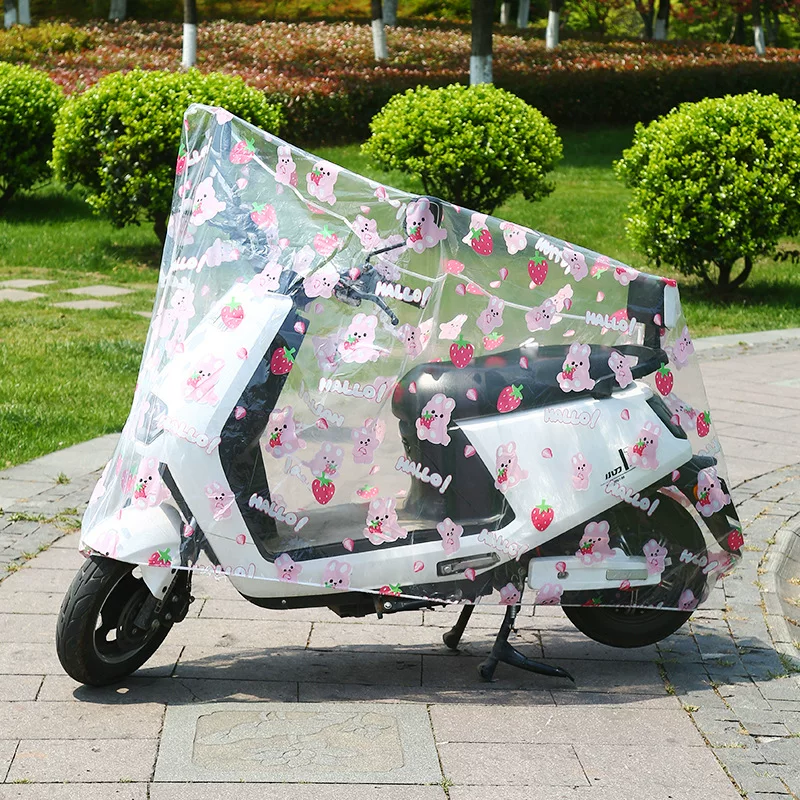Electric car, raincoat, handheld cartoon cute universal dust cover, increased thickness