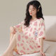 Skirt Home Clothes Short-sleeved Mid-length Nightgown Student Loose Cute Summer High-face Value Explosions Cartoon Home Clothes