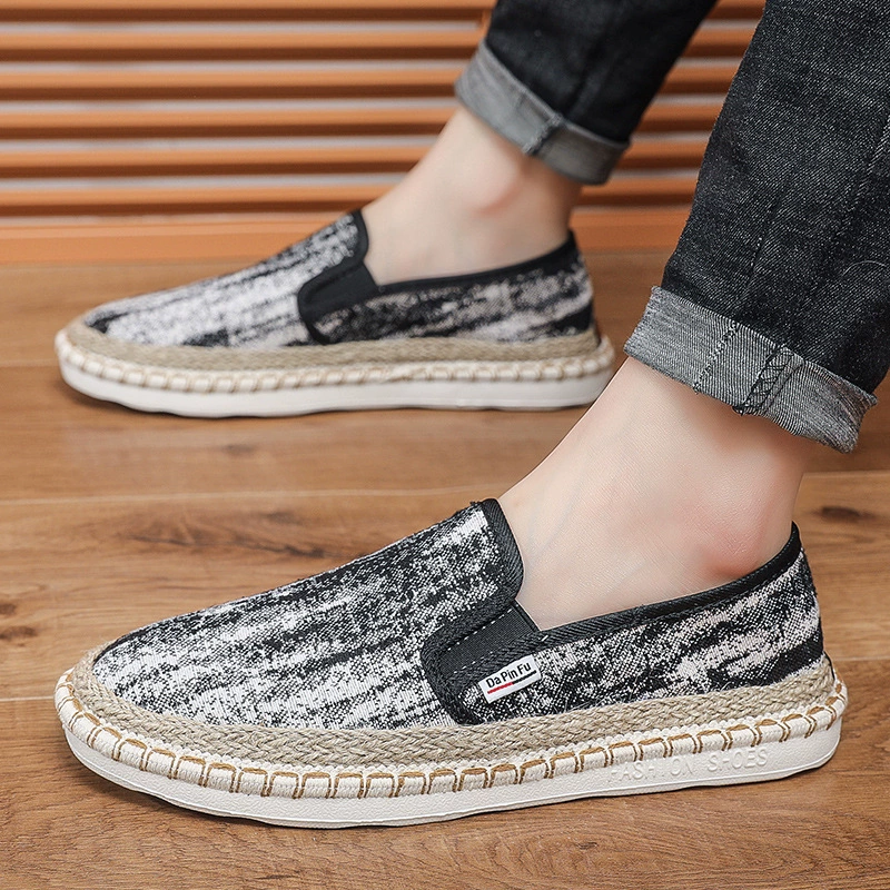 Трансграничная оригинальная старая пекинская обувь из ткани мужская 2024 летняя новая педаль повседневная обувь рыбака мужская обувь холст