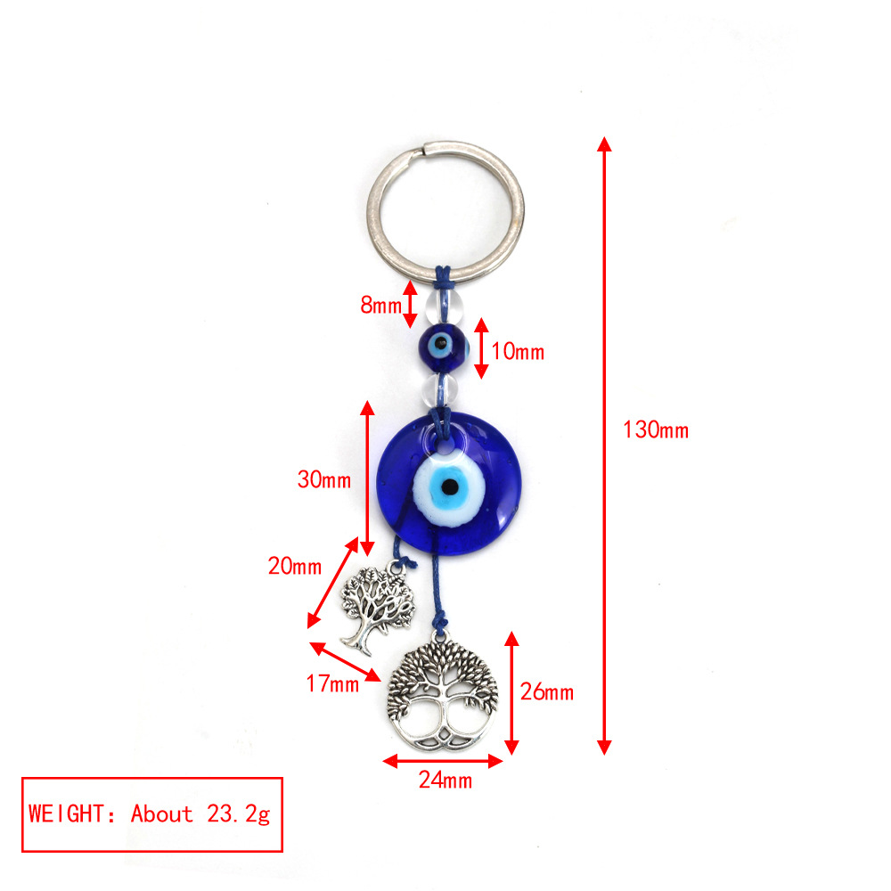 27g Weight Bag Pendant, Keychain Classification 1 Piece Quantity Casual, Daily Occasion Glass Material Devil's Eye Pattern Unisex Gender Retro Style Retro Devil's Eye Glass Unisex Bag Pendant Keychain 6