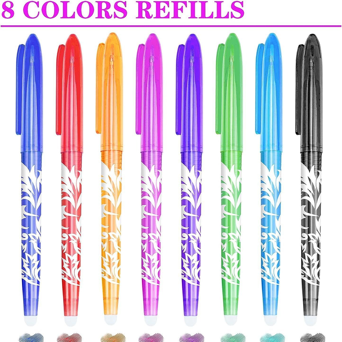 Pluma de gel borrable pluma de tinta mágica fricción molienda calor fácil térmica borrable Negro Azul cristal azul