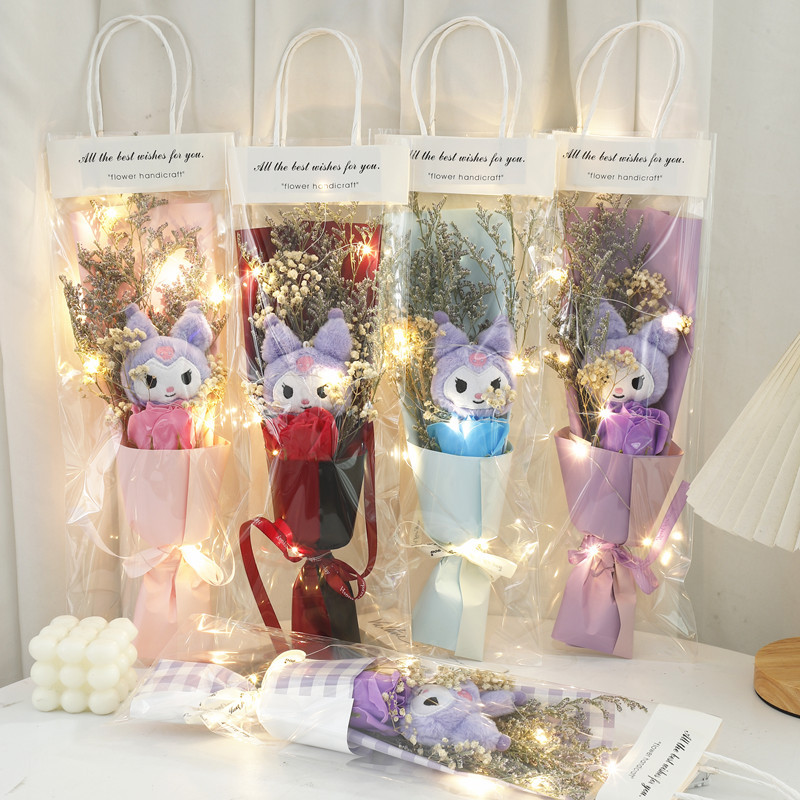 520 Día de San Valentín Nueva muñeca de bolsa Coulomi Ramo de jabón de rosa Regalo para novia masculina y esposa