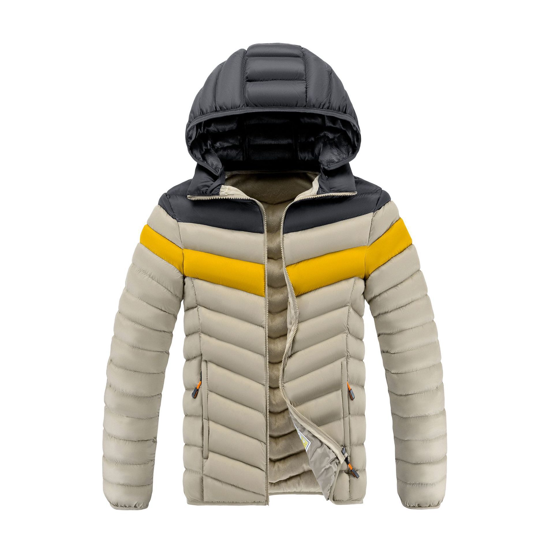 2023外贸款轻薄棉衣可拆卸帽男女同款棉衣插色休闲棉衣外套批发