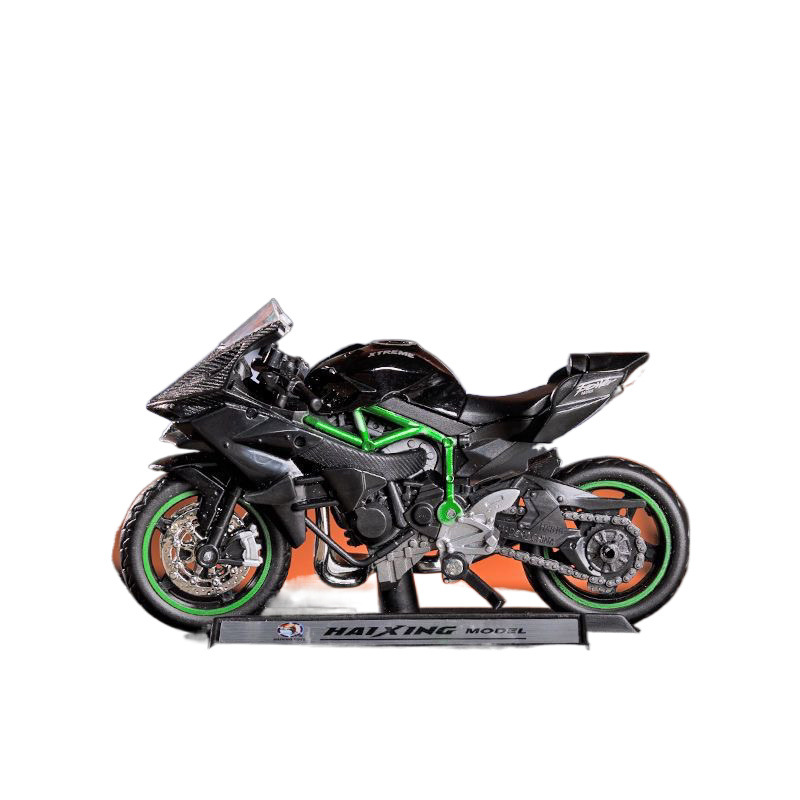 Modelo de motocicleta Kawasaki 2 locomotora simulación aleación figura colección decoración juguete niño al por mayor