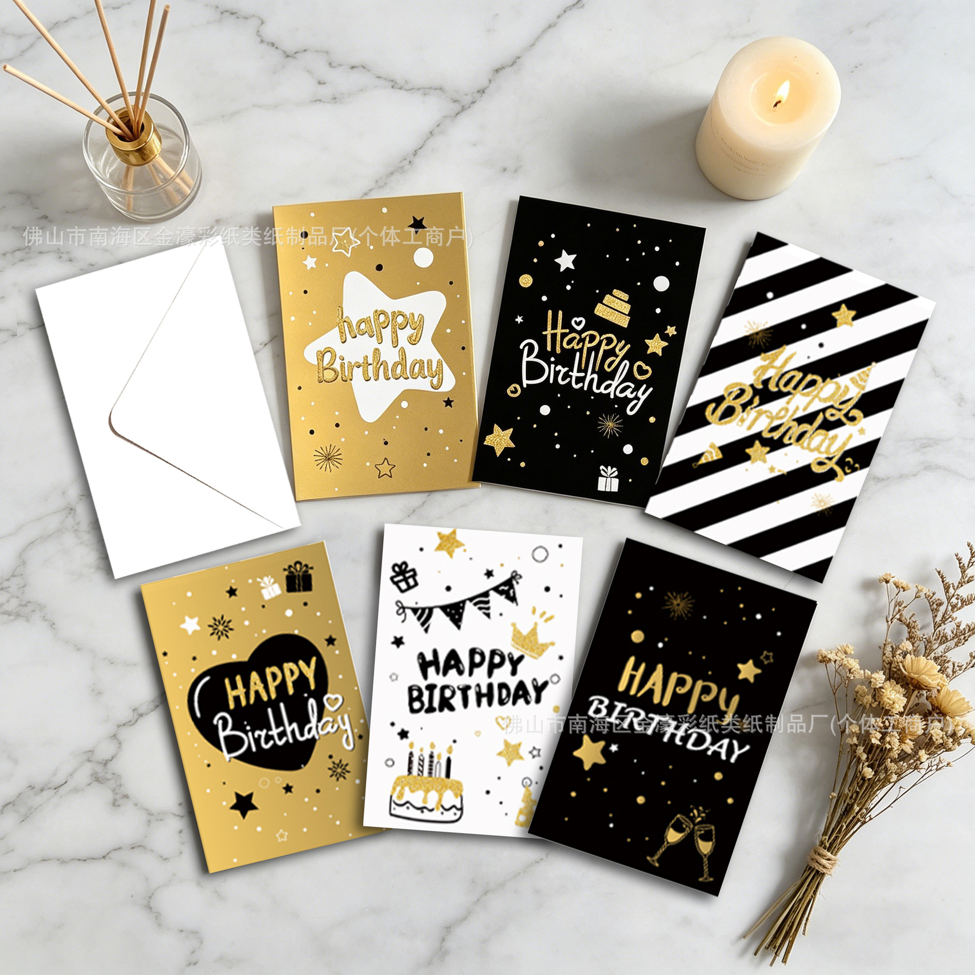 Tarjeta de Felicitación Plegable de Navidad de Papel Plegable para Navidad