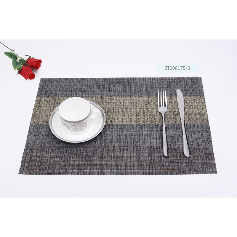 Amazon Teslin gradiente placemat decoración del hogar de PVC occidental placemat tazón estera montaña para Hotel Cafe