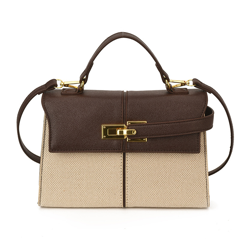 Lujo ligero color contrastante empalme bolso de mano pequeño para mujeres 2026 ventas calientes nueva moda versátil alta sensación mochila