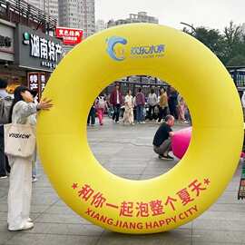 圆圈泳圈气模充气产品美陈布置道具甜甜圈海滩店铺充气式