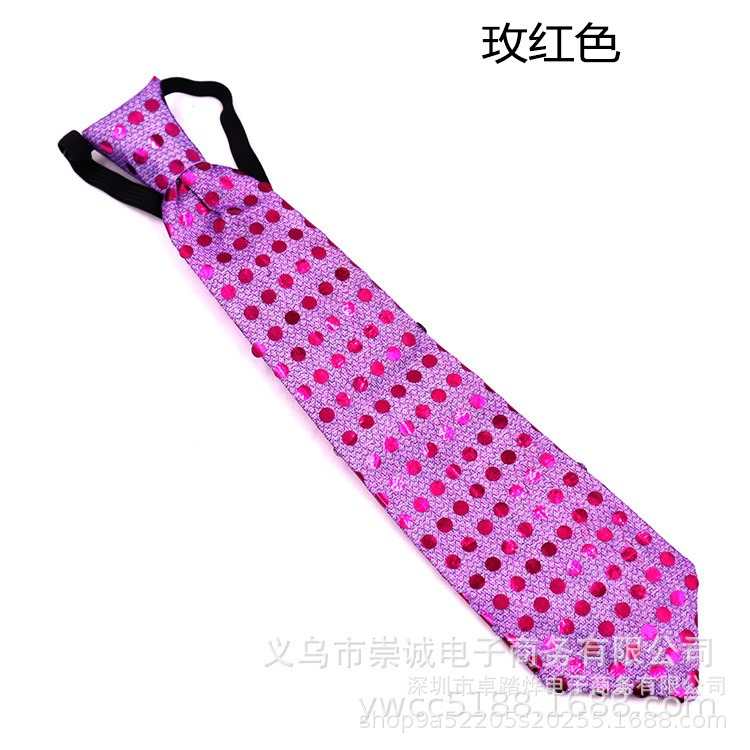 Corbata luminosa LED, lentejuelas intermitentes, corbata luminosa, concierto, reloj del día del niño, accesorios de atmósfera