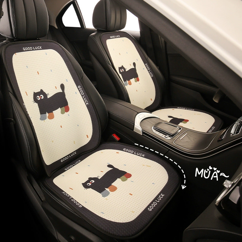 Симпатичная автомобильная подушка для сидения четыре сезона универсальный мультяшный подушка для сидения для кошек