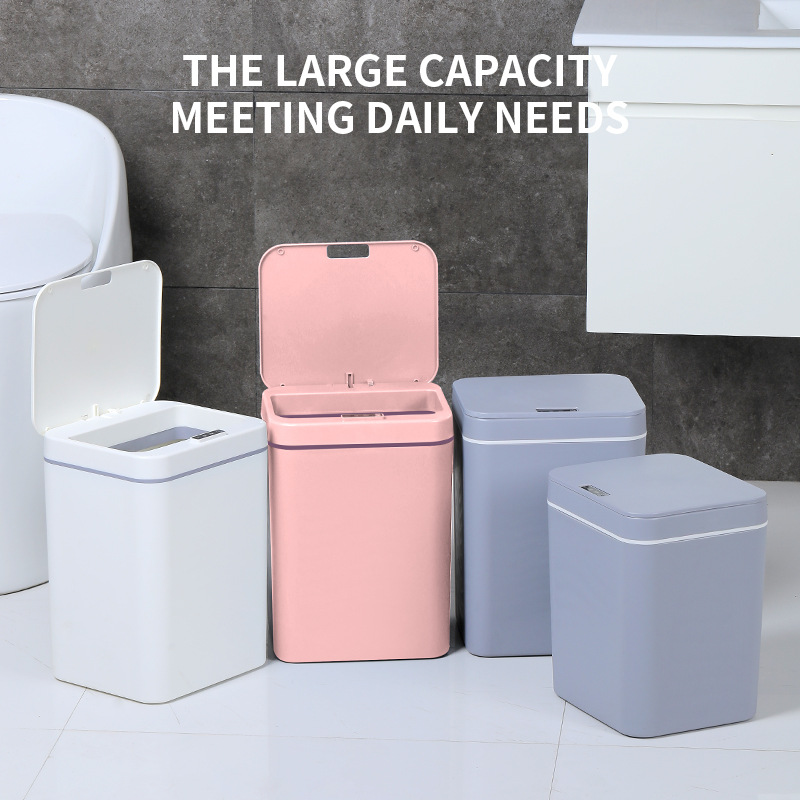 Smart induction creative plastic garbage can for home use, fully automatic