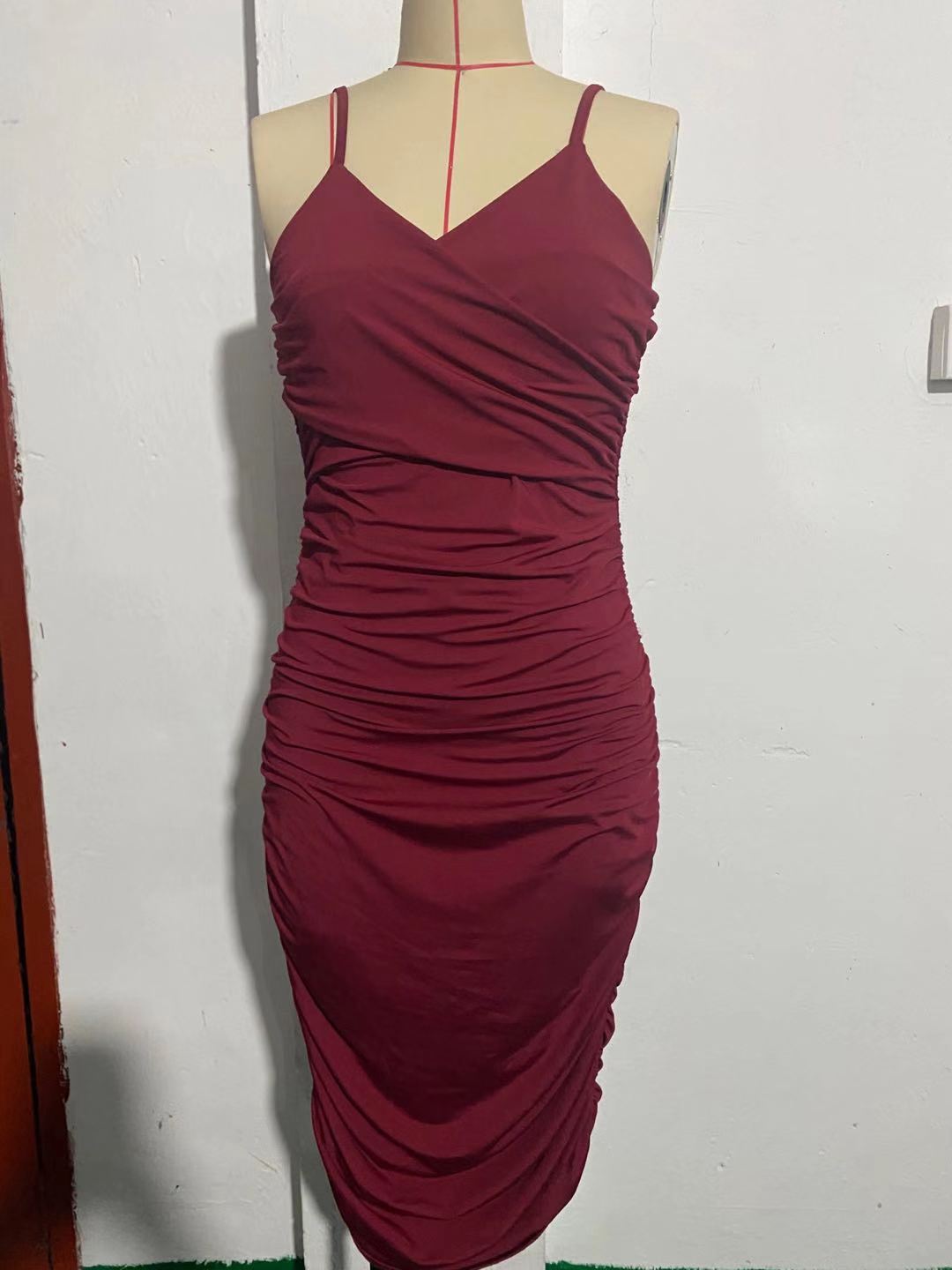 Bandage Same Dress Cheongsam Sexy Backless Long Slim Fit Strappy Low Cut Sheath Dress