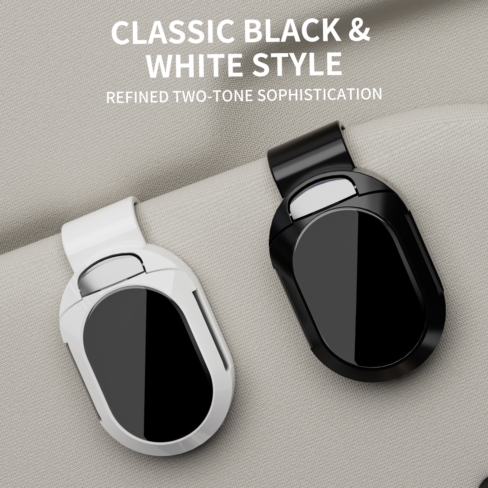 Cross-Border Amazon Car Glasses Clip Car Multi-Functional Stainless Steel Bill Clip Storage Sunglasses Glasses Clip Wholesale