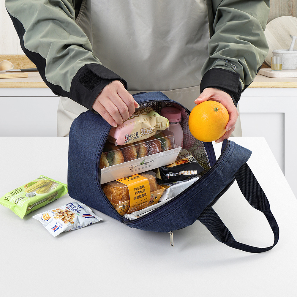 Nueva bolsa de lonchera portátil de tela Oxford, bolsa bento de aislamiento, bolsa de almuerzo portátil, los estudiantes traen bolsa de comida al trabajo