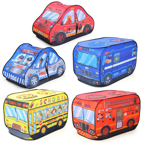 Children's Tent Playhouse Engineering Fire Truck Tent Baby Ball Pit Indoor Climbing Car Tent
