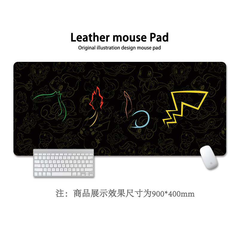 Pikachu almohadilla de ratón super grande Pokémon animación encantadora niñas y niñas animación cuadrada computadora teclado almohadilla de escritorio