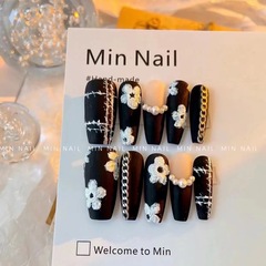 [Yihe] Handmade Nails, Xiangdai, Xiaoxiangfeng, Internet Celebrity New Products, Finished Nails, Pure Desire Nails, Fake Nails