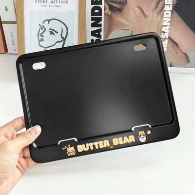 Electric vehicle license plate frame | with new traffic regulations - black-butter-bear