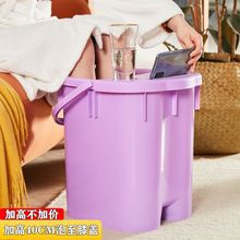 带盖泡脚桶过小腿家用塑料加厚高深按摩足浴桶洗脚足浴盆足疗泡脚