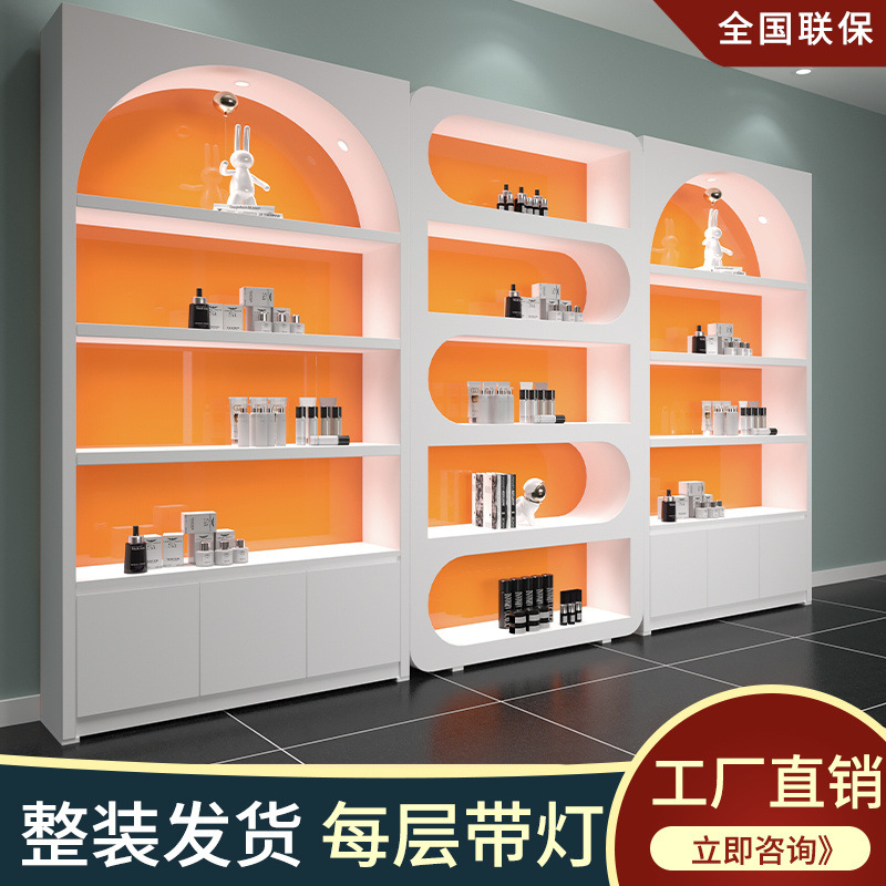 院产品柜化妆品展示柜烤漆直播间柜鞋子包包展柜模型橱窗柜定