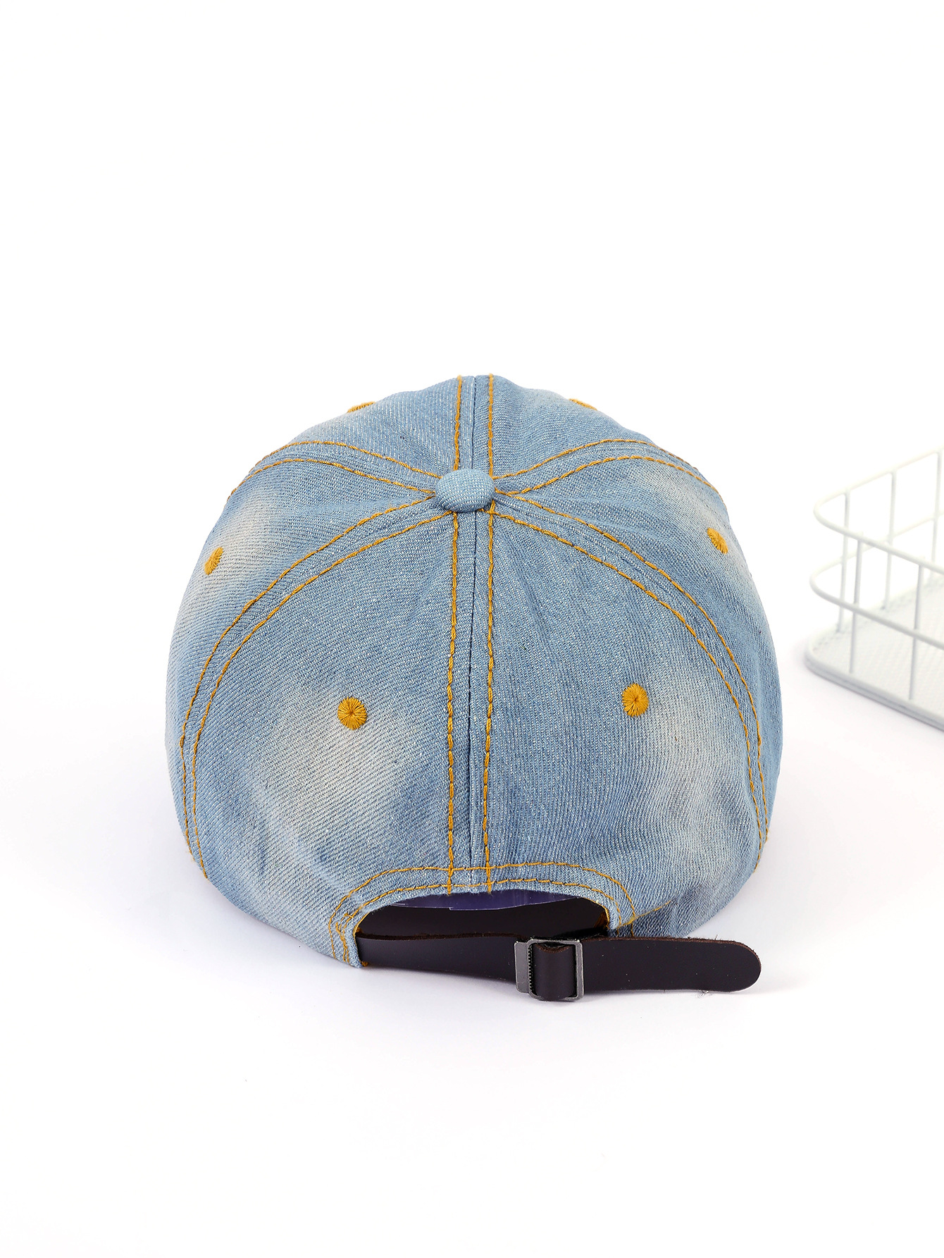 Gorra de béisbol de diamantes de imitación de mezclilla de estilo coreano para mujer sombrero de Sol de primavera y verano