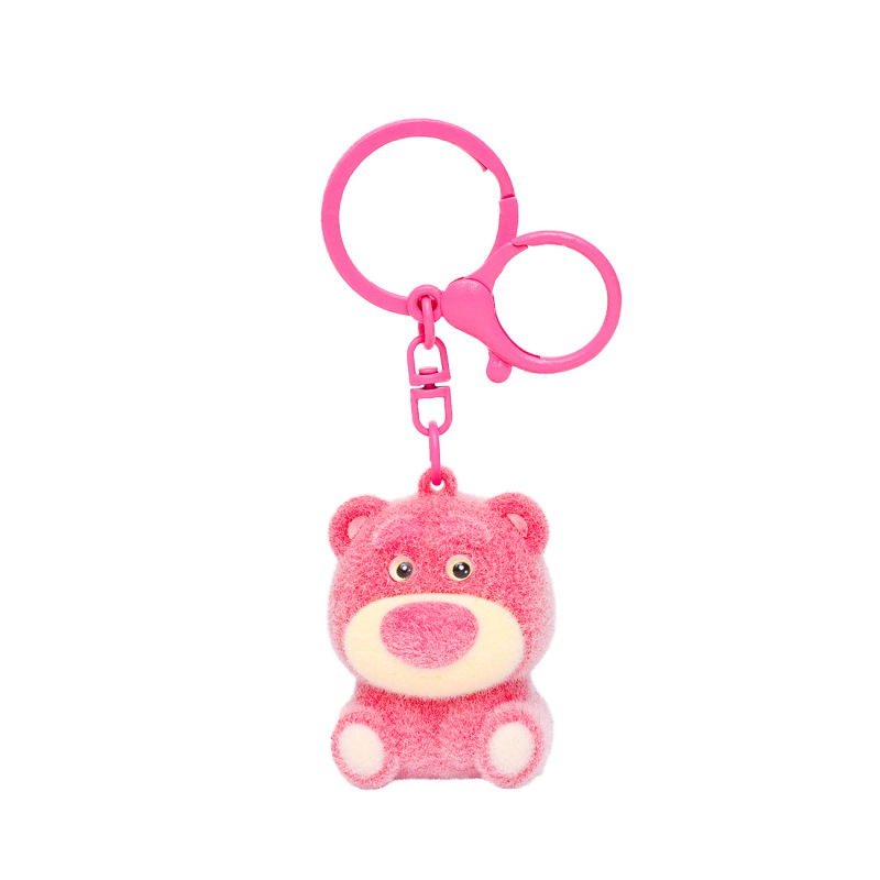 小紅書ネットセレブと同じスタイルのピンクのクマのキーホルダーペンダント、かわいいトレンディなおもちゃの人形ボックスバッグアクセサリーペンダント|undefined