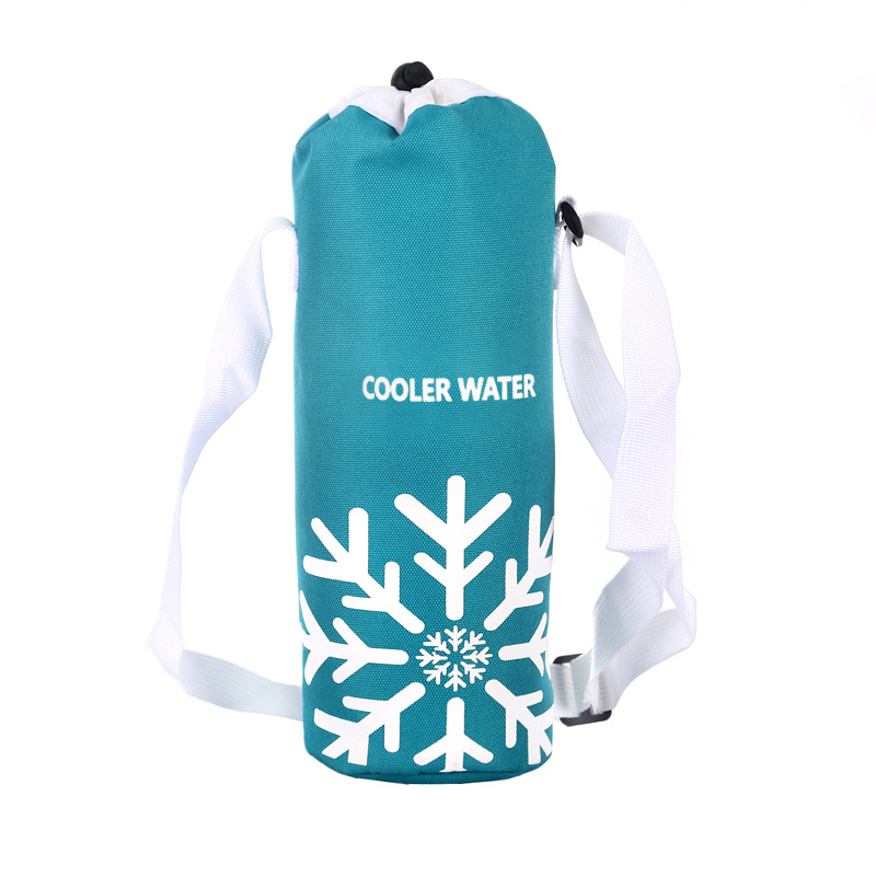 Funda aislante de bolsa de hielo de tela Oxford Funda protectora de botella de agua caliente plegable para picnic al aire libre Bolsa de taza de mantenimiento fresco de viaje LOGO