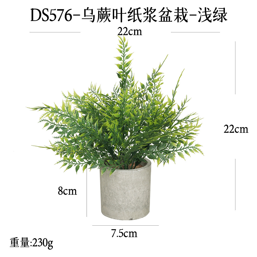 Más de 240 combinaciones populares de macetas con plantas verdes artificiales, decoraciones para el hogar, flores artificiales, bonsáis cilíndricos de pulpa de papel.