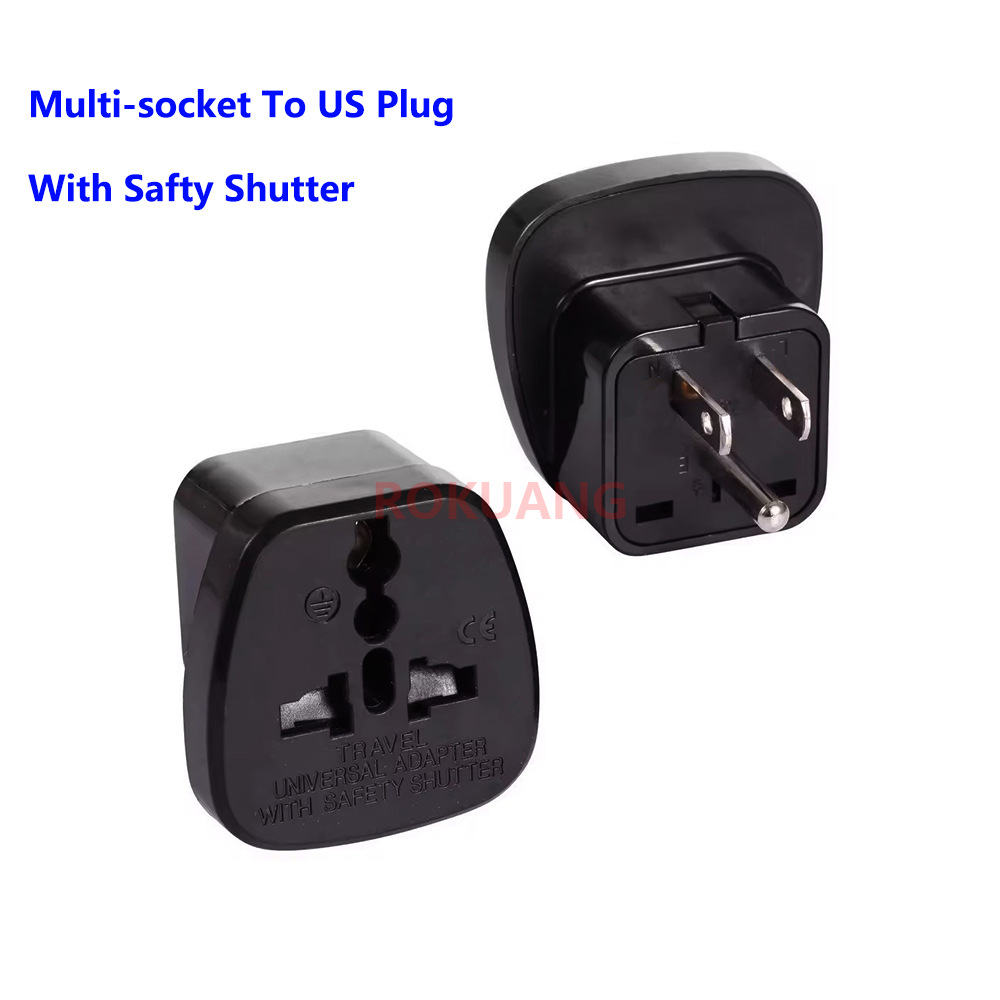 美国加拿大泰国墨西哥巴西菲律宾插座SS-5美标转换插头旅游转接头