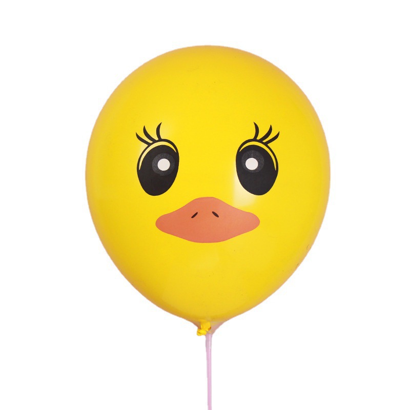 12 pulgadas 2,8g pequeño globo de pato amarillo micro-comercial regalo para niños globo de dibujos animados de látex grueso al por mayor