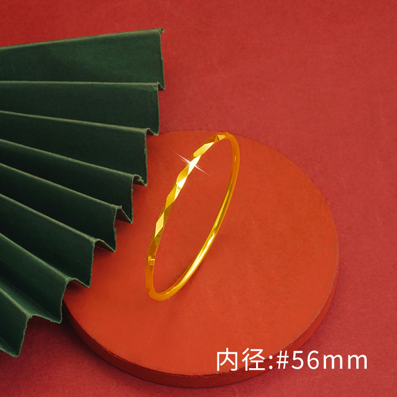 Nueva pulsera brillante en forma de diamante en bruto y deslumbrante pulsera de aleación de cobre para mujer superficie de corte geométrico multi-tamaño opcional suministro directo de fábrica