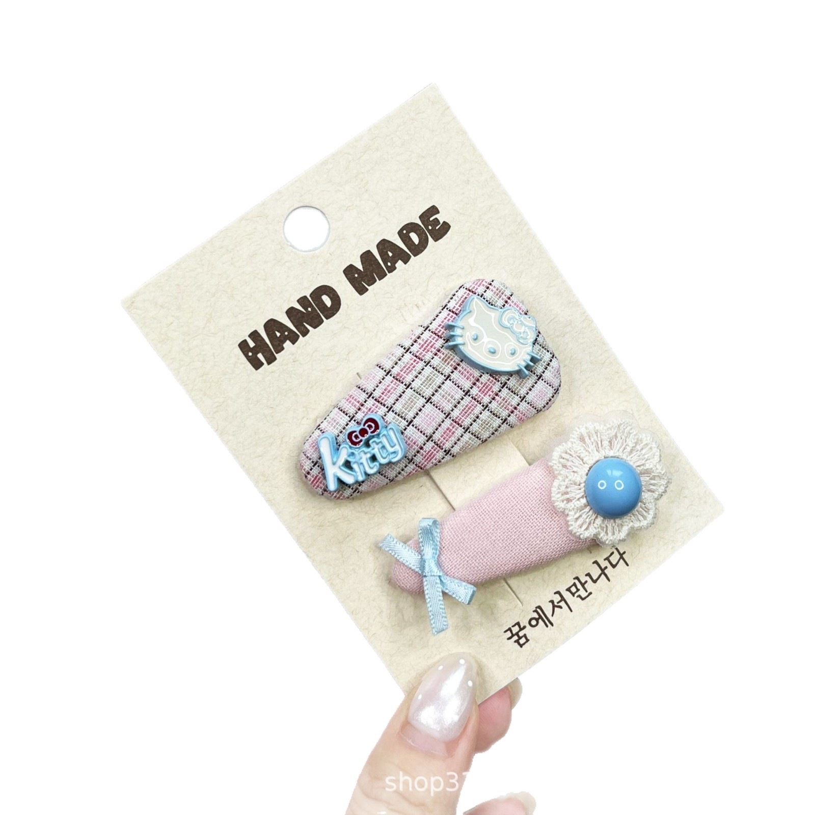 Nuevo broche de tela hecha a mano coreana para niños lindos arcos de cuadrillas BB clip para niñas adorables toques de cabello