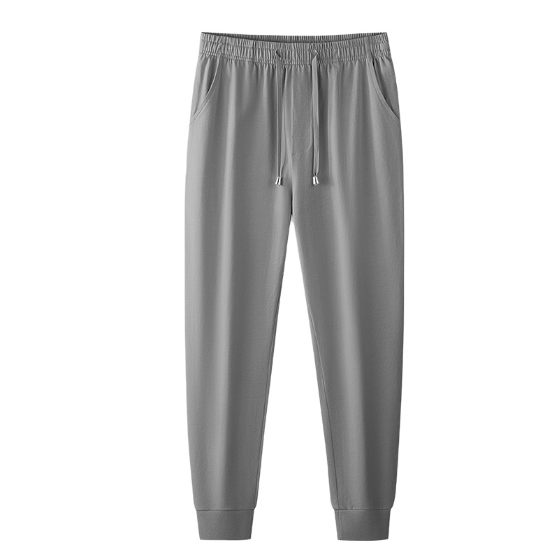 [Agua suave de algodón] nuevos pantalones de pijama de primavera y verano para hombres, pantalones de algodón para el hogar, pantalones casuales con cordón para deportes