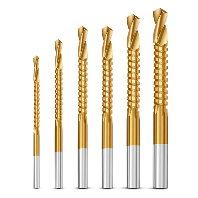 Многофункциональное Сверло по быстрорежущей стали в одном спиральном сверле в сочетании с токарной головкой по металлу Деревообрабатывающая электрическая дрель для сверления канавок с зазубринами