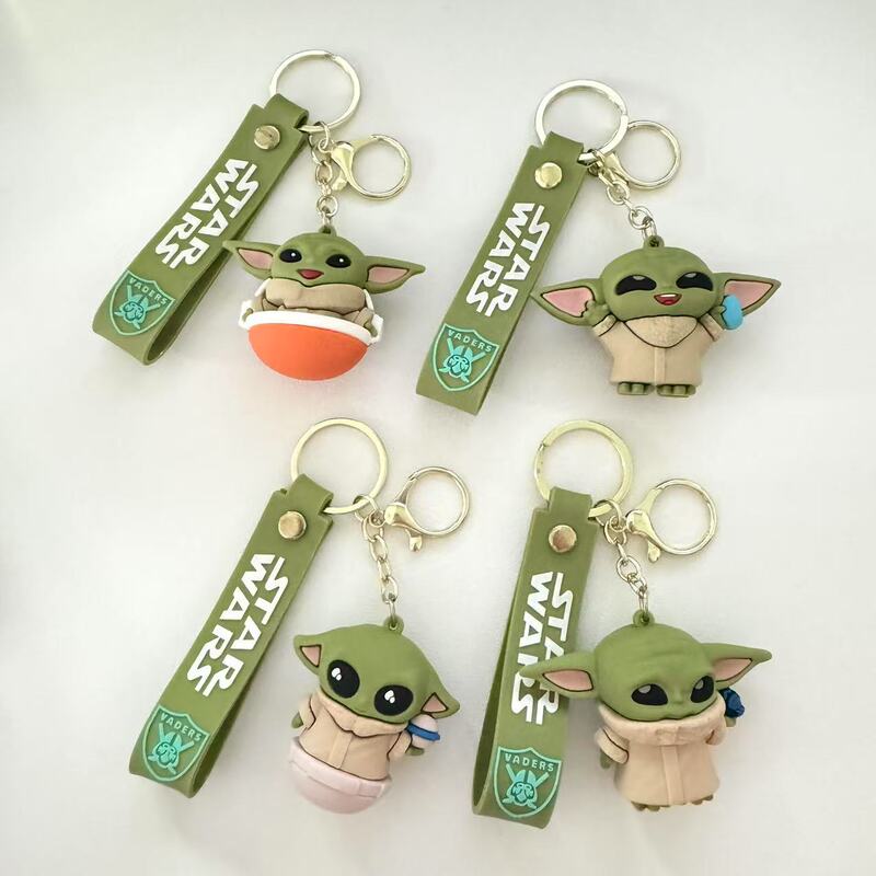 Cross-Border Star Wars Keychain Doll Car Bag Pendant Cute Baby Yoda Small Gift Key Pendant